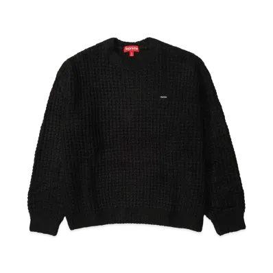 Supreme Small Box Waffle Sweater "Black"