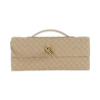Bottega Veneta Women's Leather Andiamo Handbag "Beige"