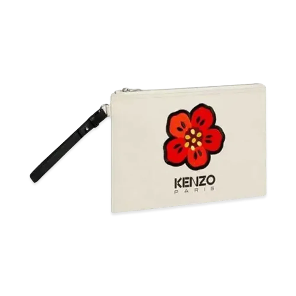 KENZO 'BOKE FLOWER' Large Purse "Ecru"