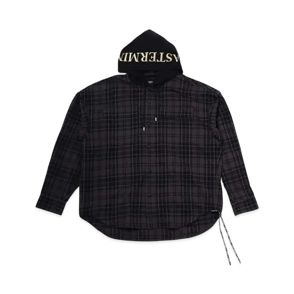 mastermind WORLD Hooded Plaid Shirts "Gray Base (Block Plaid)"