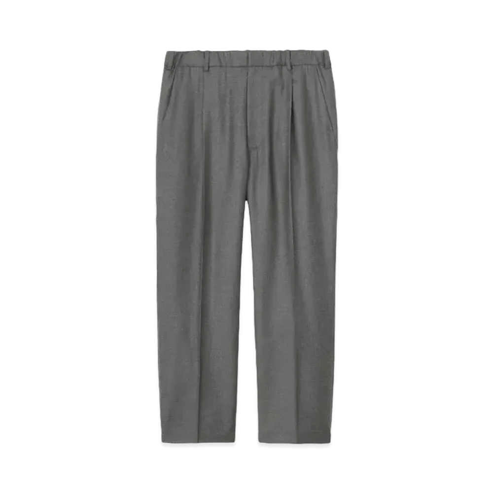 Goldwin One Tuck Wool Relax Pants (Loro Piana) (Unisex) "Mix Charcoal"