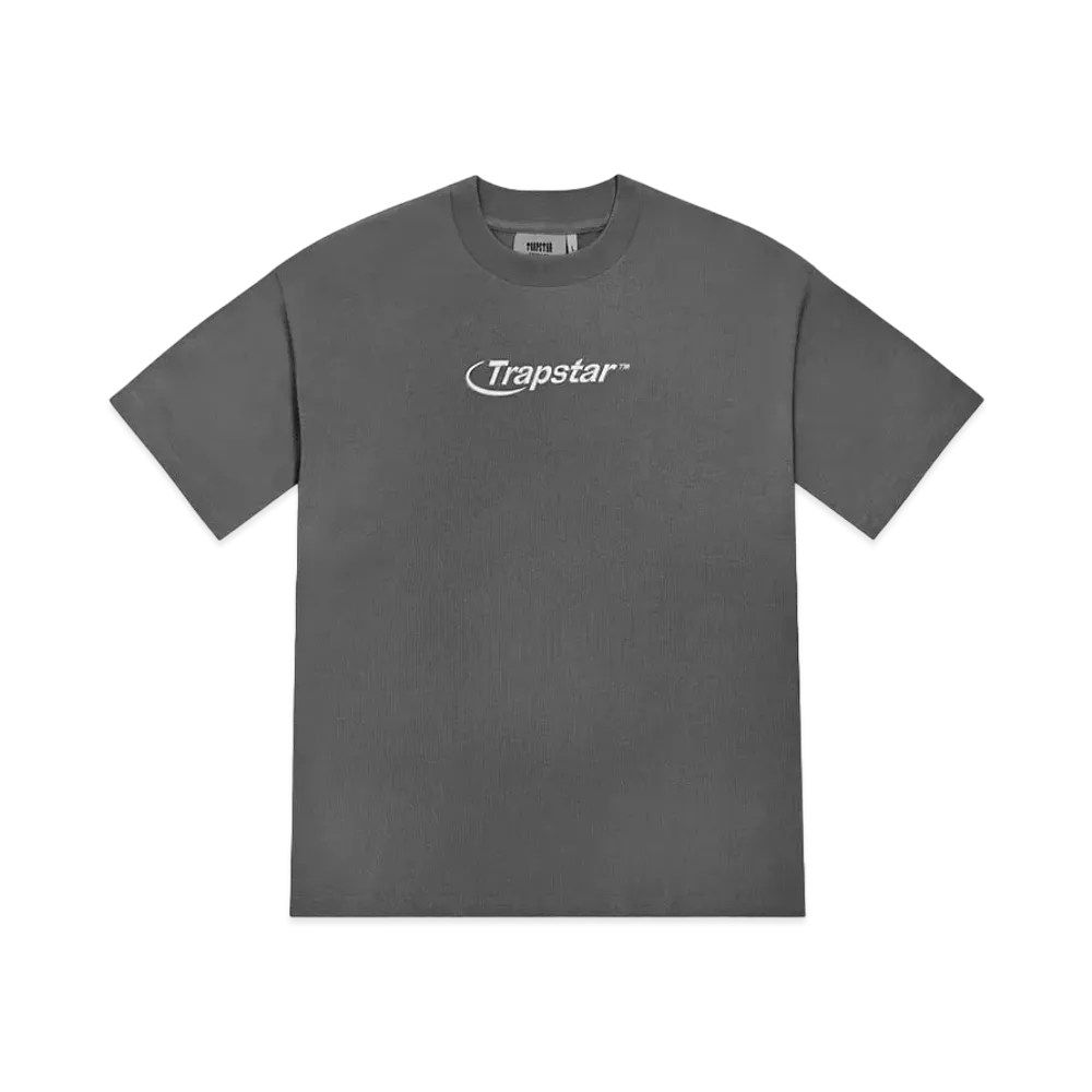 TRAPSTAR Hyperdrive Embroidered Tee "Grey/Ice Blue"