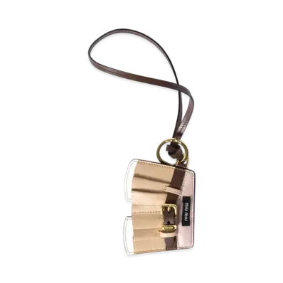 MIUMIU Leather Keychain Trick "Beige"
