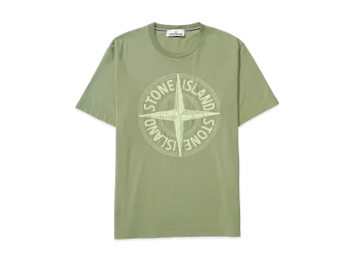 Stone Island 21580 Stitches Three Embroidery Short Sleeve T-Shirt - 23SS "Sage Green"