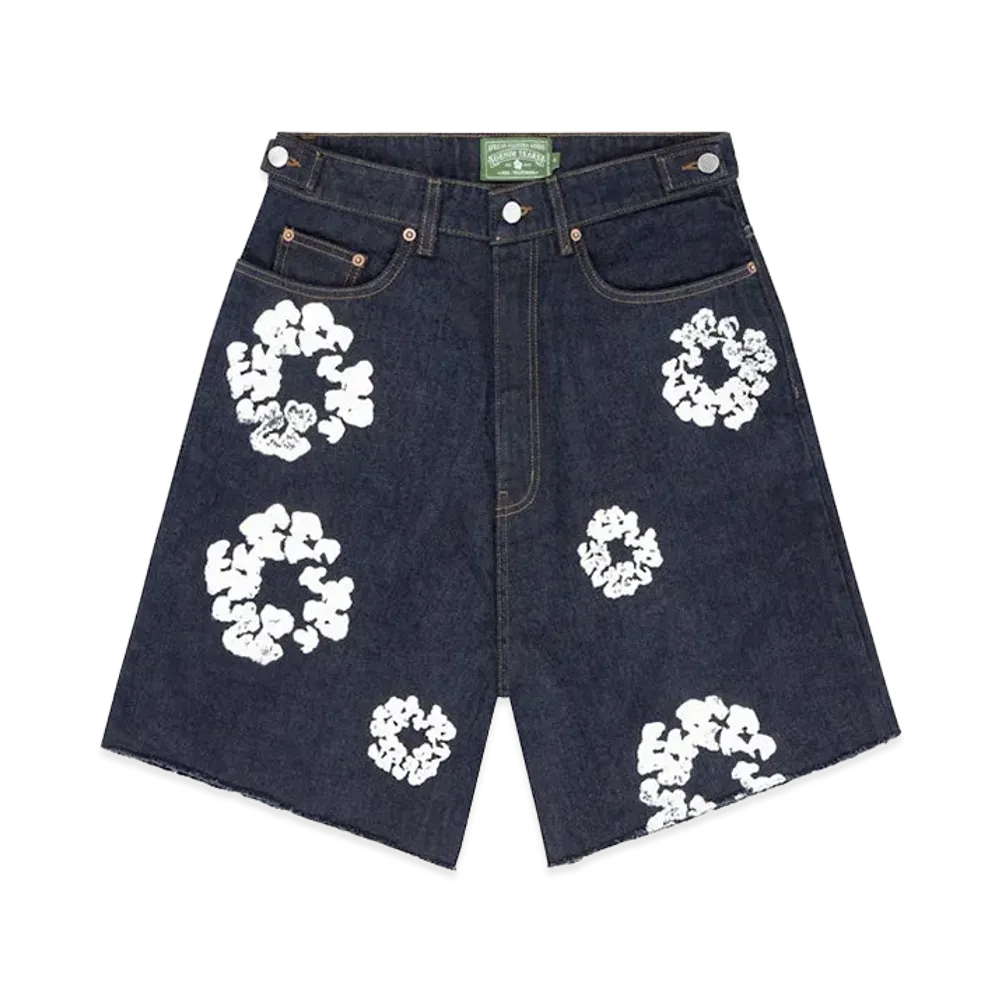 DENIM TEARS Cotton Wreath Denim Shorts "Denim"