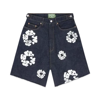 DENIM TEARS Cotton Wreath Denim Shorts "Denim"