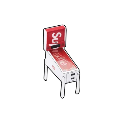 Supreme x Bandai Gashapon Machine / Stern Pinball Machine "White"