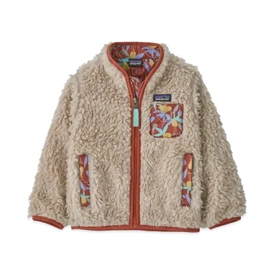 Patagonia Baby Retro-X Jacket "Natural w/Burl Red"