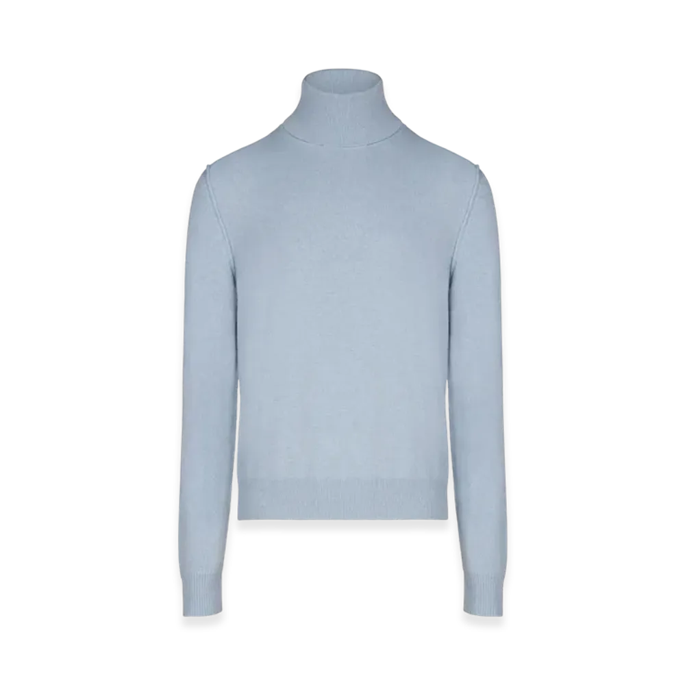 Maison Margiela High-Neck Cashmere Sweater "Pale Blue"