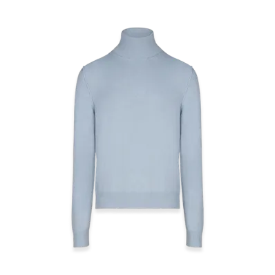 Maison Margiela High-Neck Cashmere Sweater "Pale Blue"