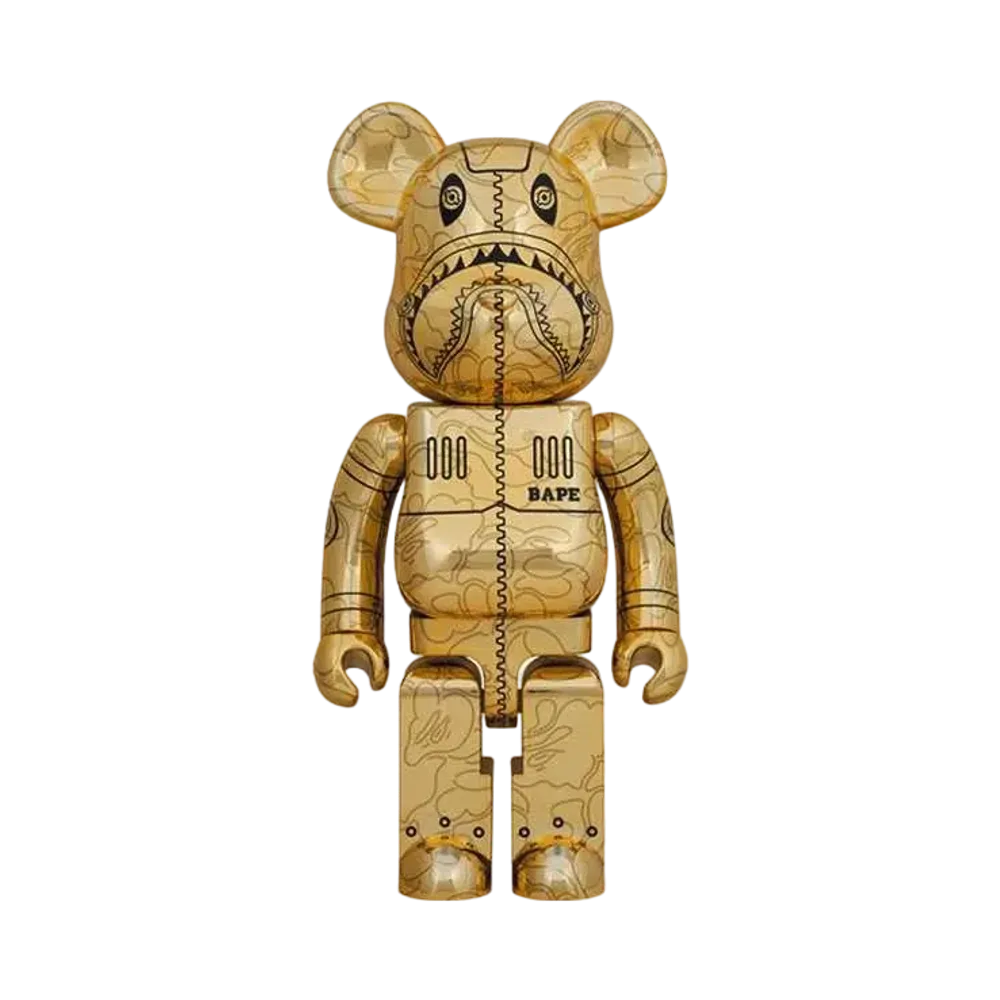 Bearbrick SORAYAMA × BAPE(R) CAMO SHARK 1000% GOLD