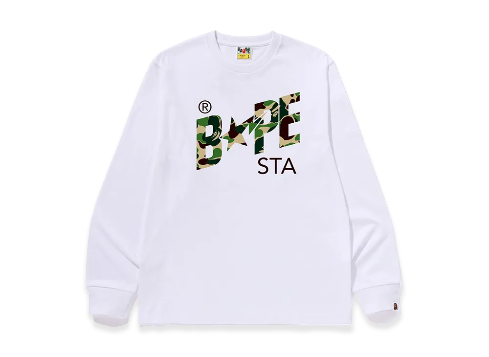 A BATHING APE ABC Camo Bape Sta LS Tee "White/Green"