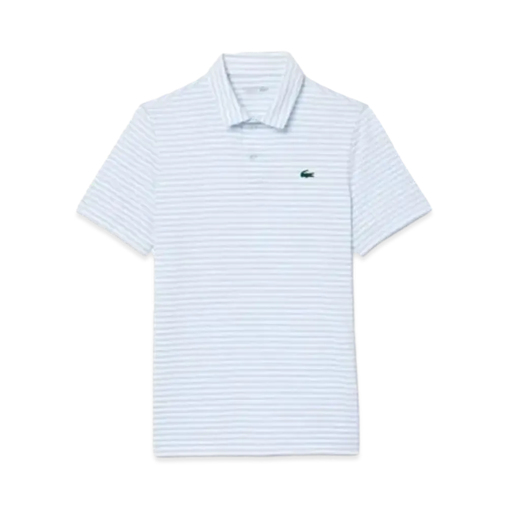 LACOSTE Ultra Dry By Color Border Polo Shirt "Light Blue"