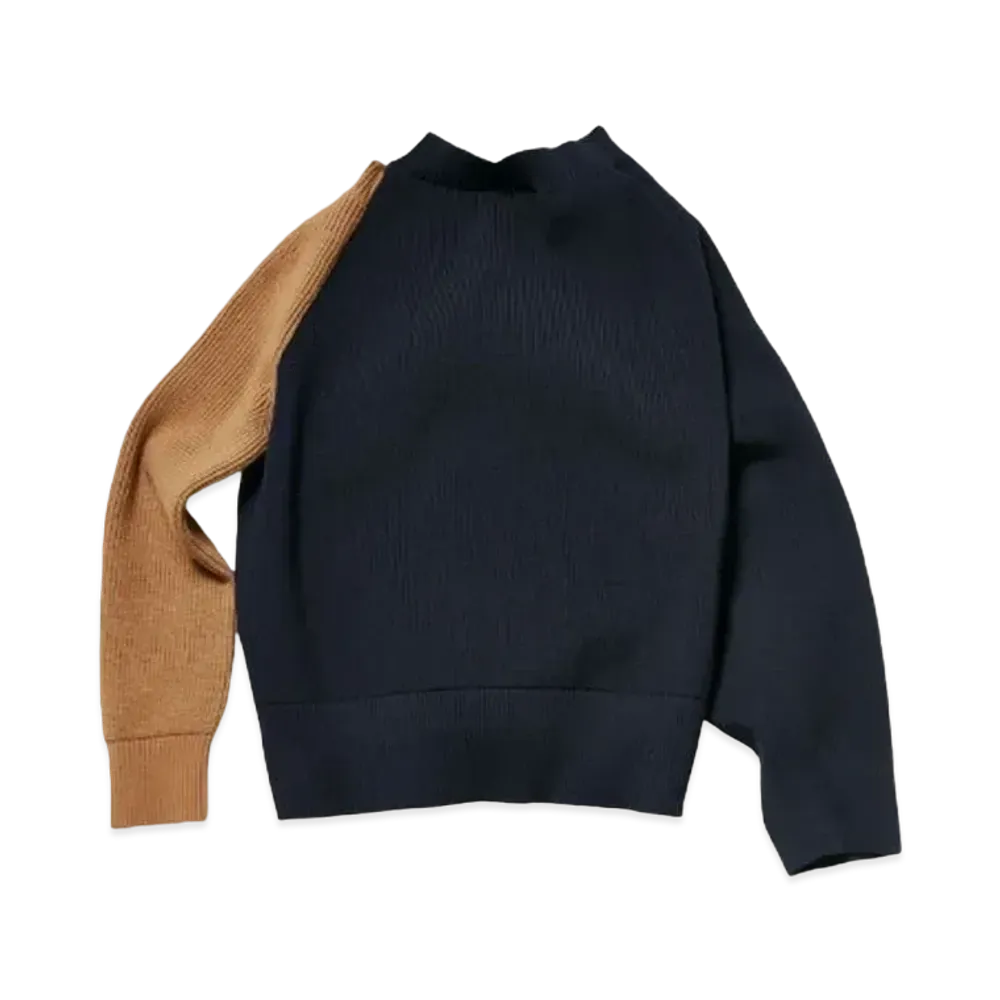 sacai Knit Sweater "Navy/Beige"