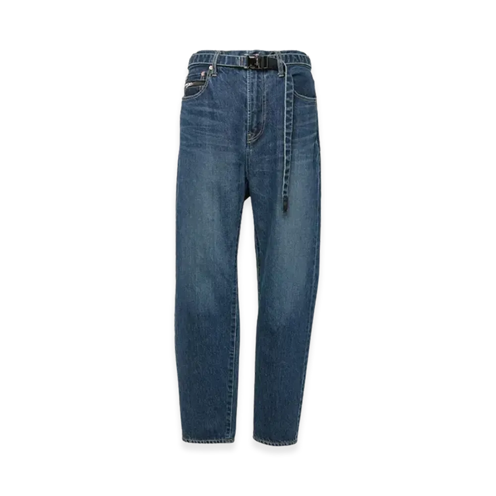 sacai Cropped Tapered Denim Pants "Blue"