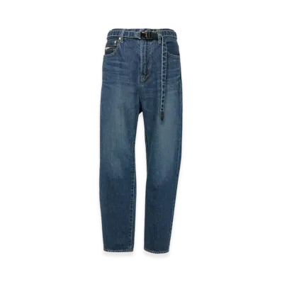 sacai Cropped Tapered Denim Pants "Blue"