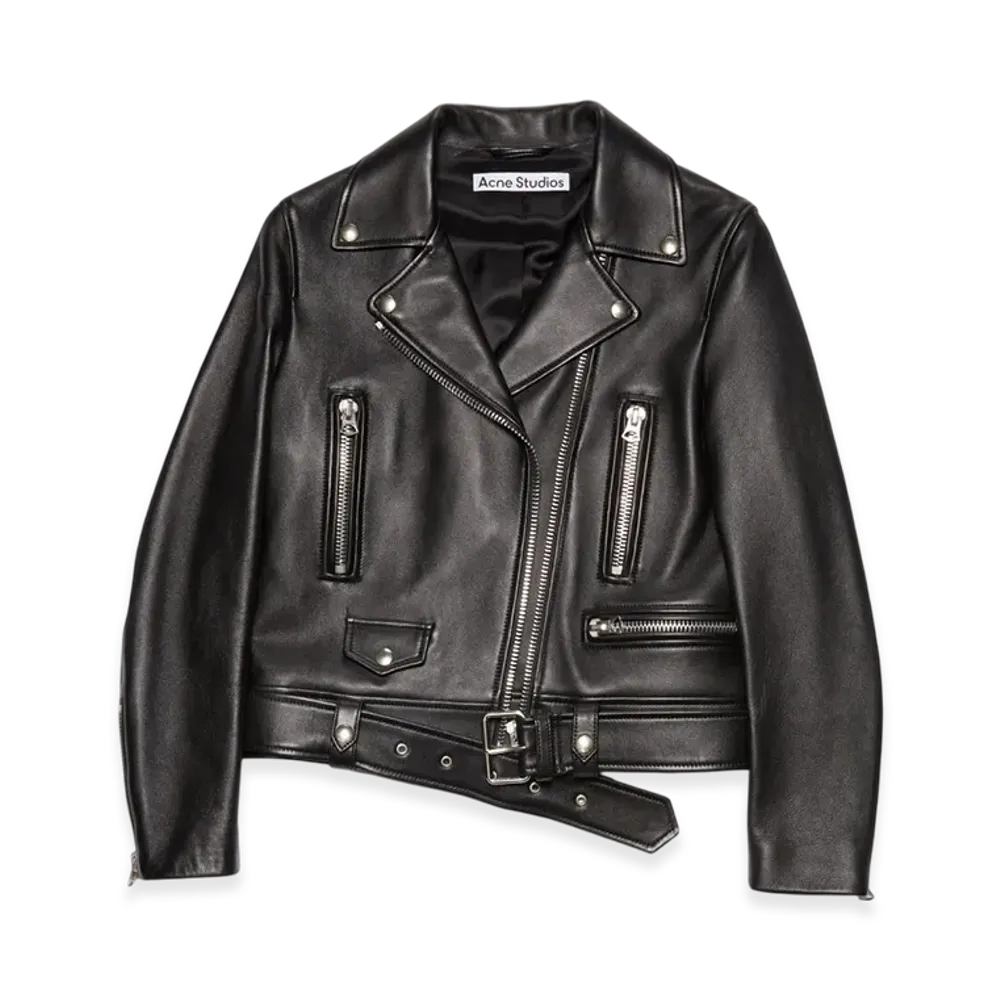 Acne Studios Leather Biker Jacket "Black"