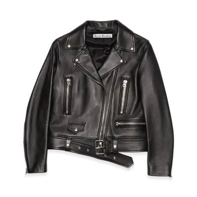 Acne Studios Leather Biker Jacket "Black"