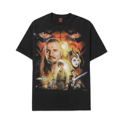 Geeks Rule x Star Wars: The Phantom Menace (Episode I) Silkscreen Printing T Shirt "Black"