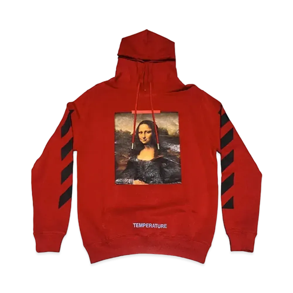 OFF-WHITE DIAGONAL MONALISA HOODY "Red"