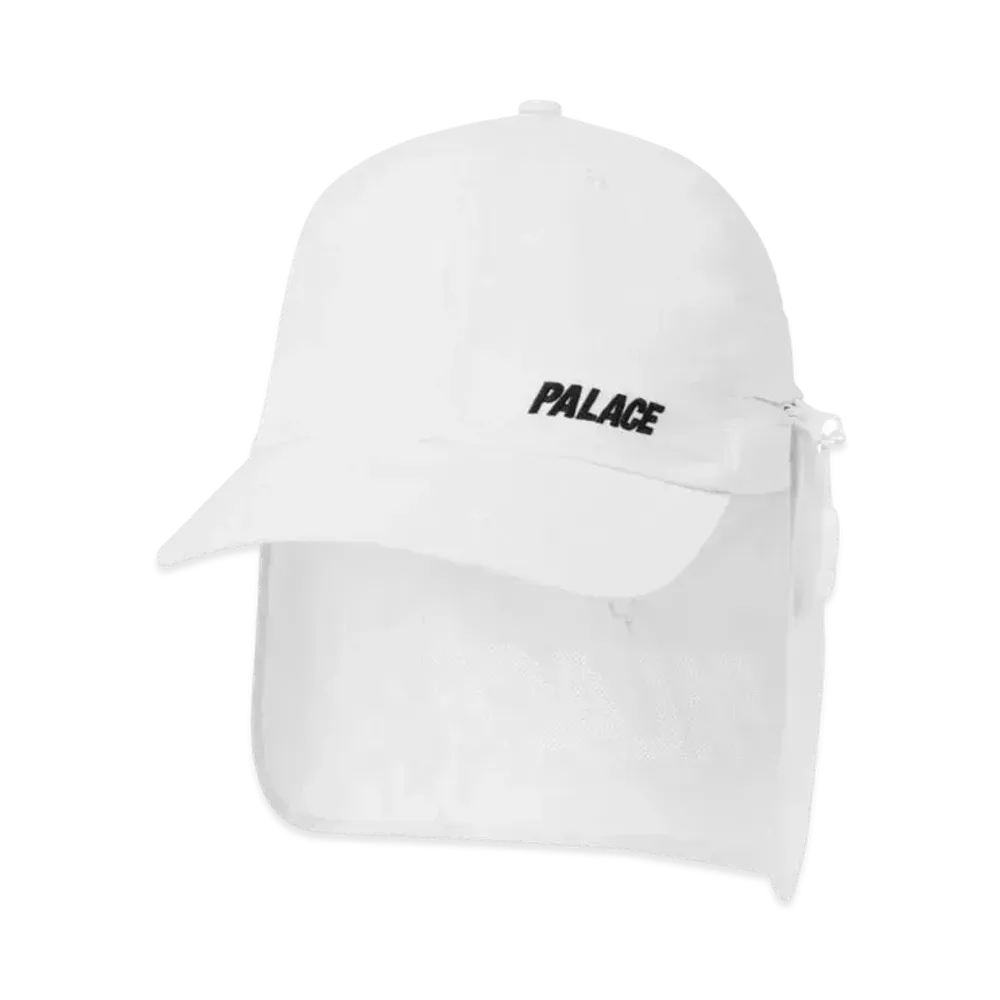 PALACE Font Shell Neck Saver 6-Panel "White"