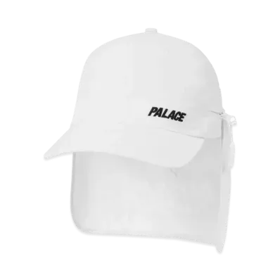 PALACE Font Shell Neck Saver 6-Panel "White"
