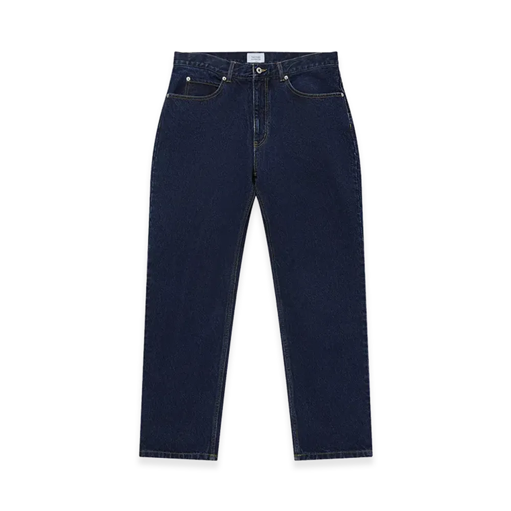 Mercedes Anchor inc. Bold Logo Baggy Jeans "Dark Indigo"