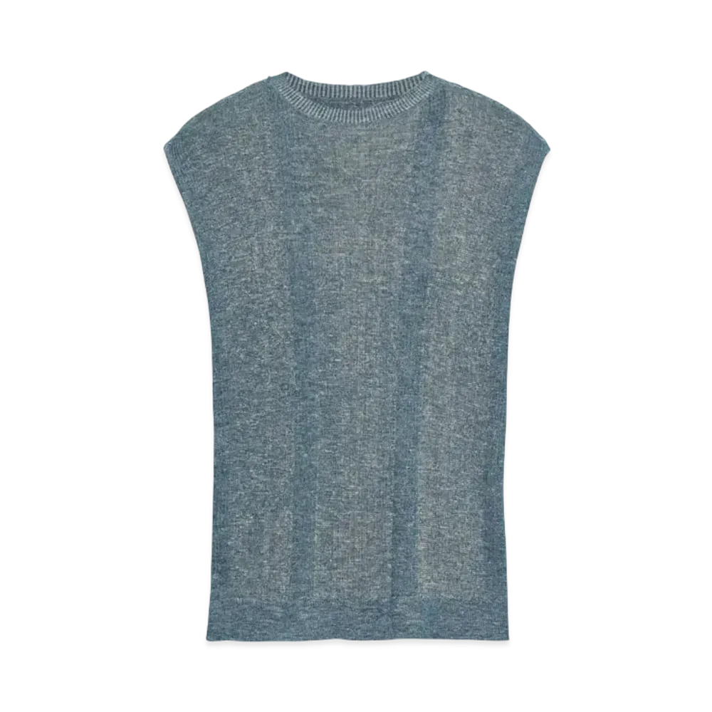 Maison Margiela Men's Summer Chine Knit Tank "Petrol"