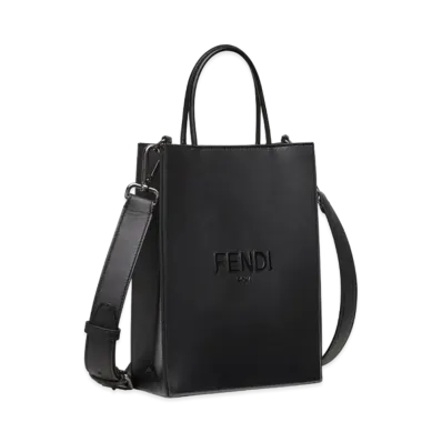 FENDI Shopping Bag Small Leather Bag "Black"