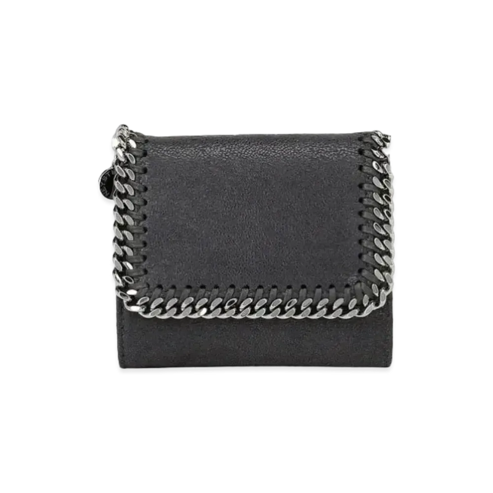 Stella McCartney Falabella Small Flap Wallet "Slate"