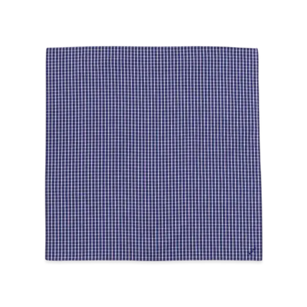 BEAMS Poplin Handkerchief "Navy"
