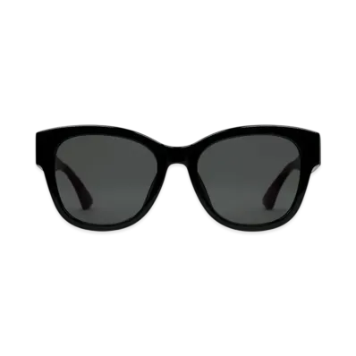 GUCCI Low Nose Bridge Fit Butterfly Sunglasses "Black"