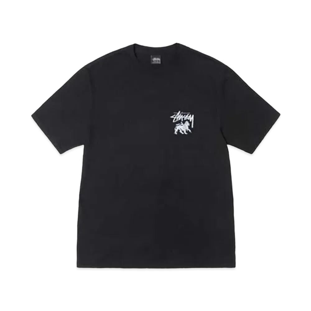 Stussy Rasta Lion Pigment Dyed Tee "Black" (FA24)