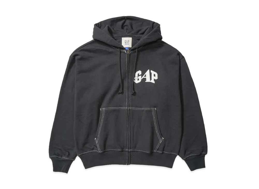 Gap x Awake NY Heavyweight Oversized Logo Zip Up Hoodie "Moonless Night"