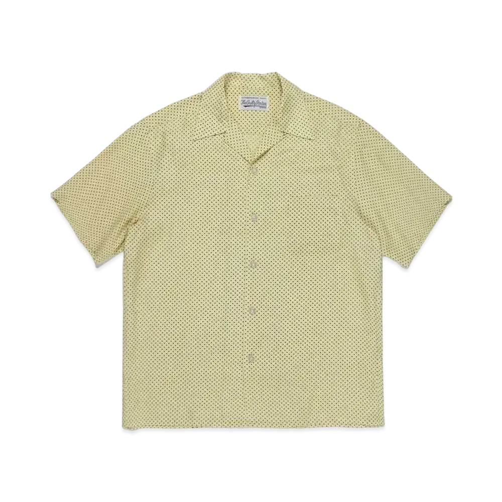 WACKO MARIA DOTS OPEN COLLAR SHIRT "Yellow"