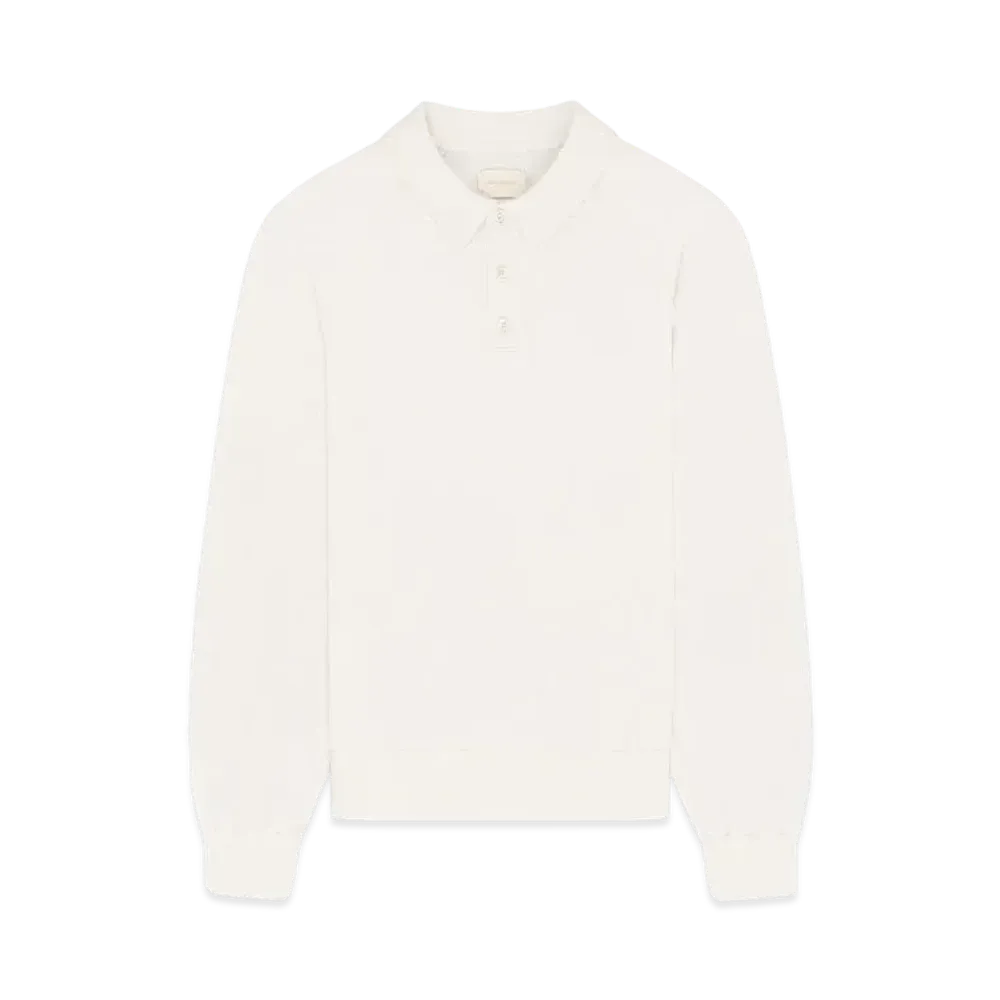 Aime Leon Dore Merino Silk Long-Sleeve Polo "Cream"