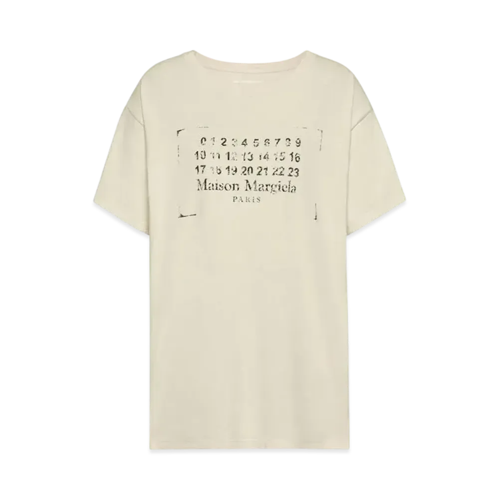 Maison Margiela Women's Stamp Logo T-Shirt "Cream"