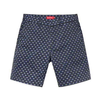Supreme Work Short (19SS) "Black Foulard"