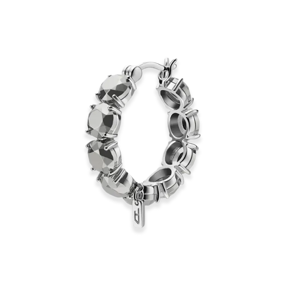Diesel Dl1357040 Sterling Silver Jewel Sterling Silver Hoop Earring "Silver"