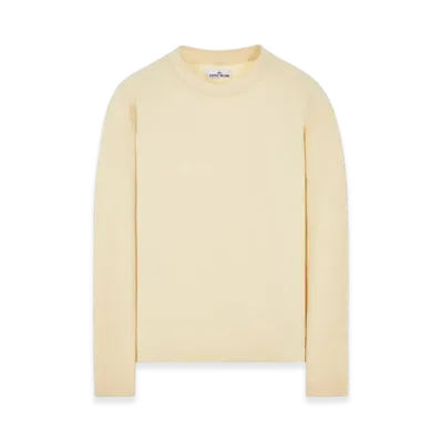 Stone Island 564A7 Pure Felted Wool Crewneck Knit - 23FW "Stucco"