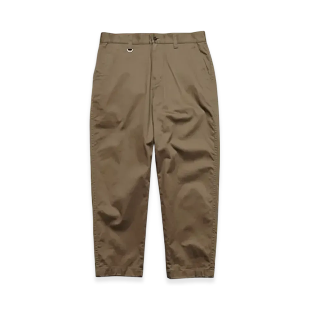 SOPHNET. Cotton Stretch Twill Tapered Cropped Pants "Khaki"