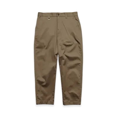 SOPHNET. Cotton Stretch Twill Tapered Cropped Pants "Khaki"