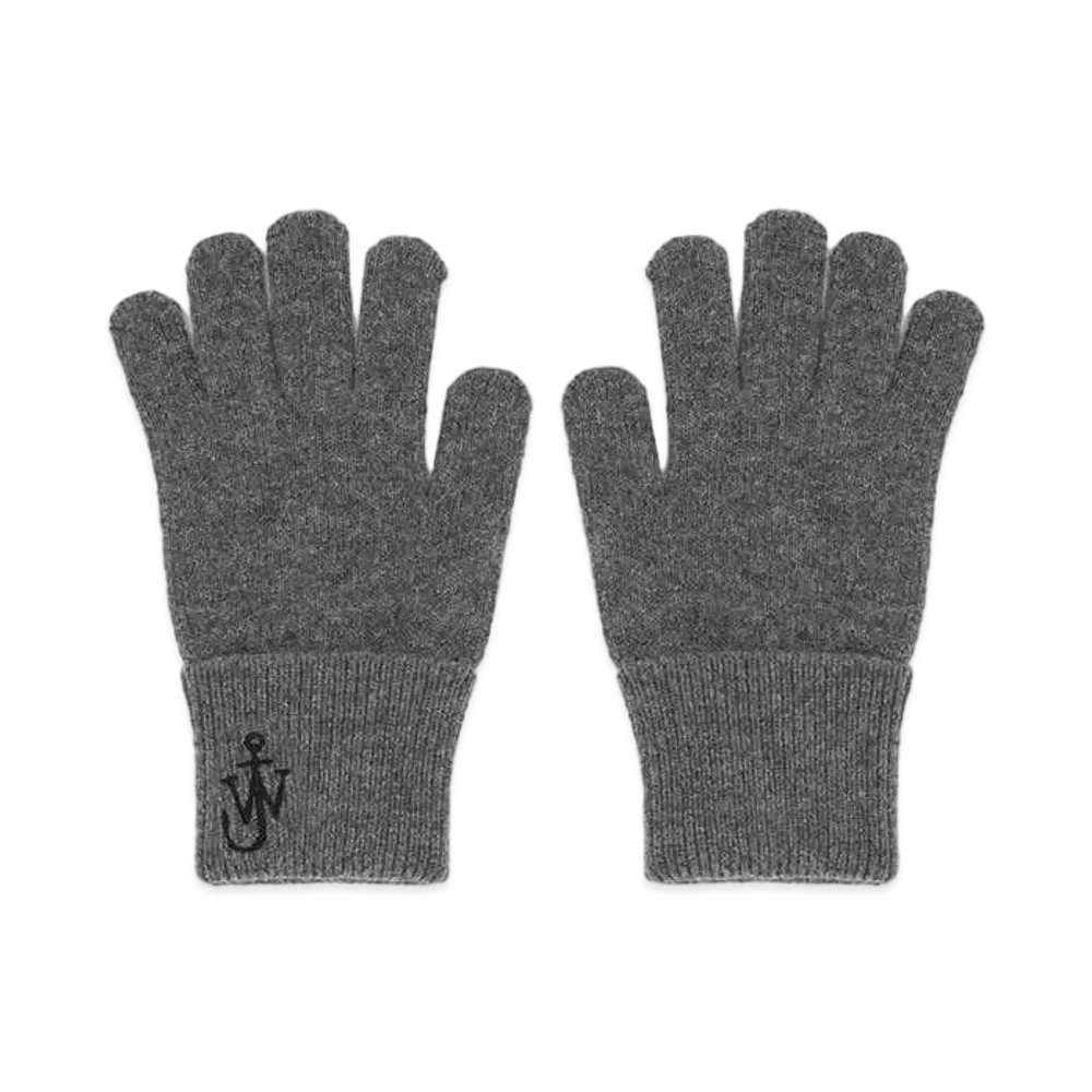 JW ANDERSON Anchor Logo Gloves "Grey"