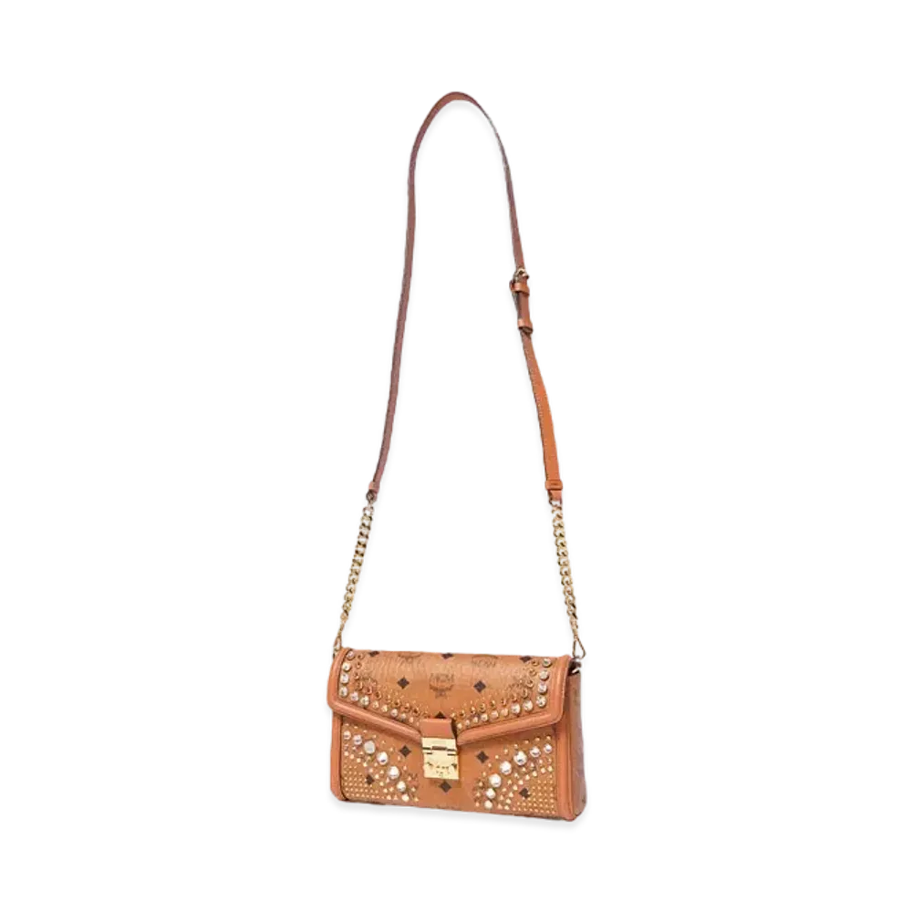 MCM TRACY CROSSBODY MEDIUM "COGNAC"