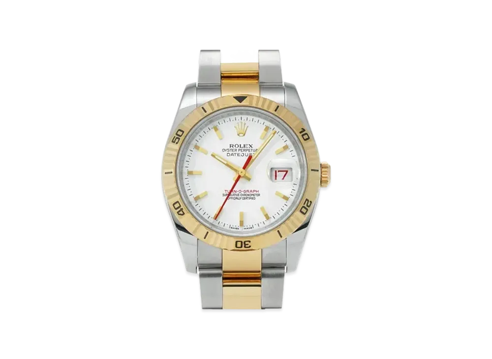 ROLEX Datejust Turn-O-Graph "White/Stainless Steel/Yellow Gold"