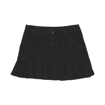 X-Girl Low Rise Pleated Mini Skirt "Black"