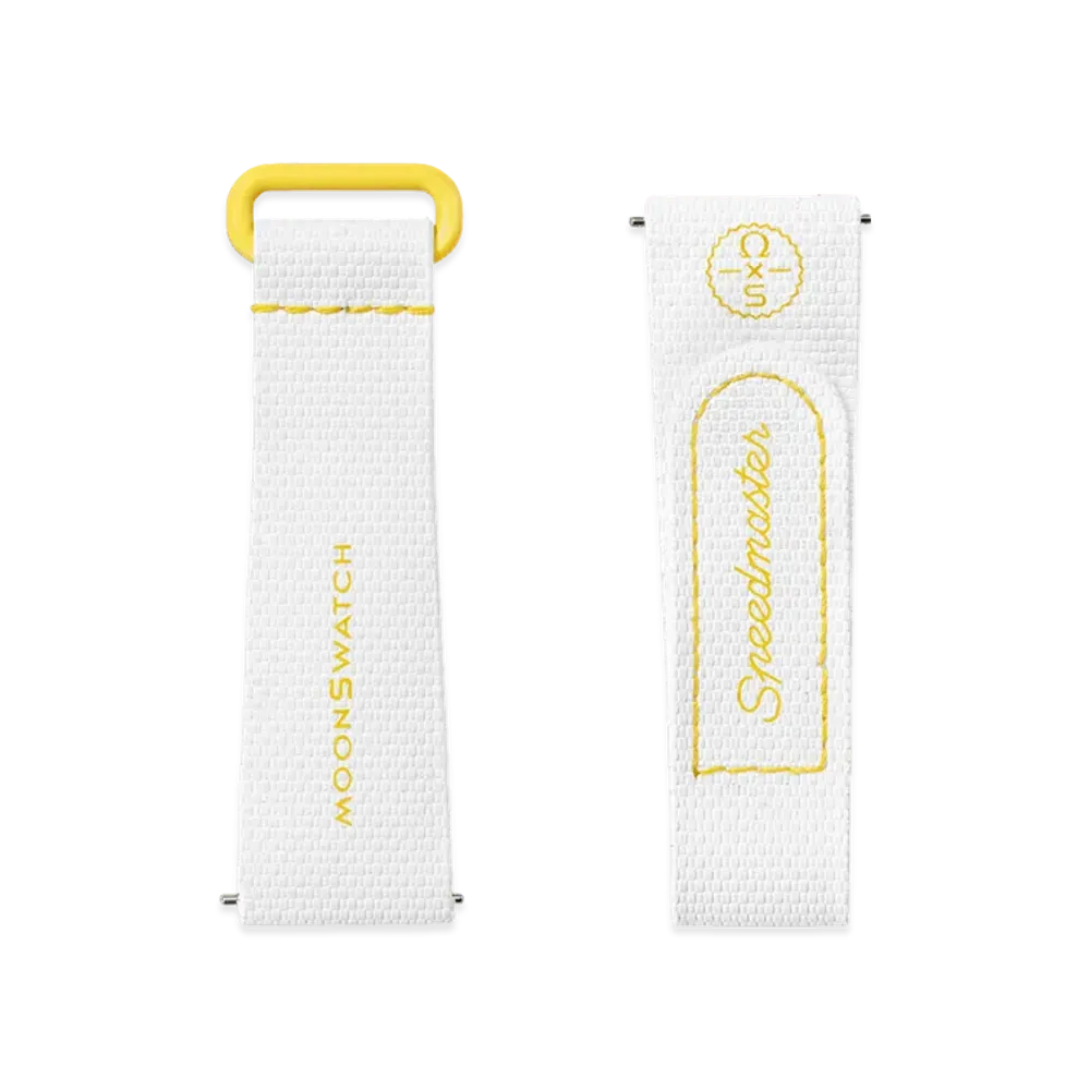 Swatch x OMEGA BIOCERAMIC MoonSwatch Rubber Strap "White/Yellow"