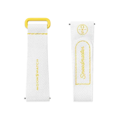 Swatch x OMEGA BIOCERAMIC MoonSwatch Rubber Strap "White/Yellow"