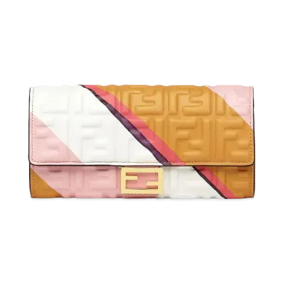 FENDI Continental Wallet Nappa Leather "White"