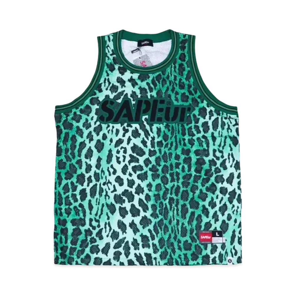 SAPEur Basket Tank Top "Leopard Green"